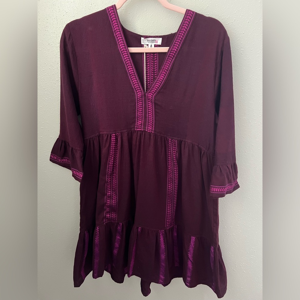 lemlem Hanna Cotton Blend Cover-Up Dress New - Picture 8 of 13